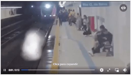 HOMEM É ATINGIDO POR TREM APÓS SER EMPURRADO POR MULHER NA ESTAÇÃO UTINGA