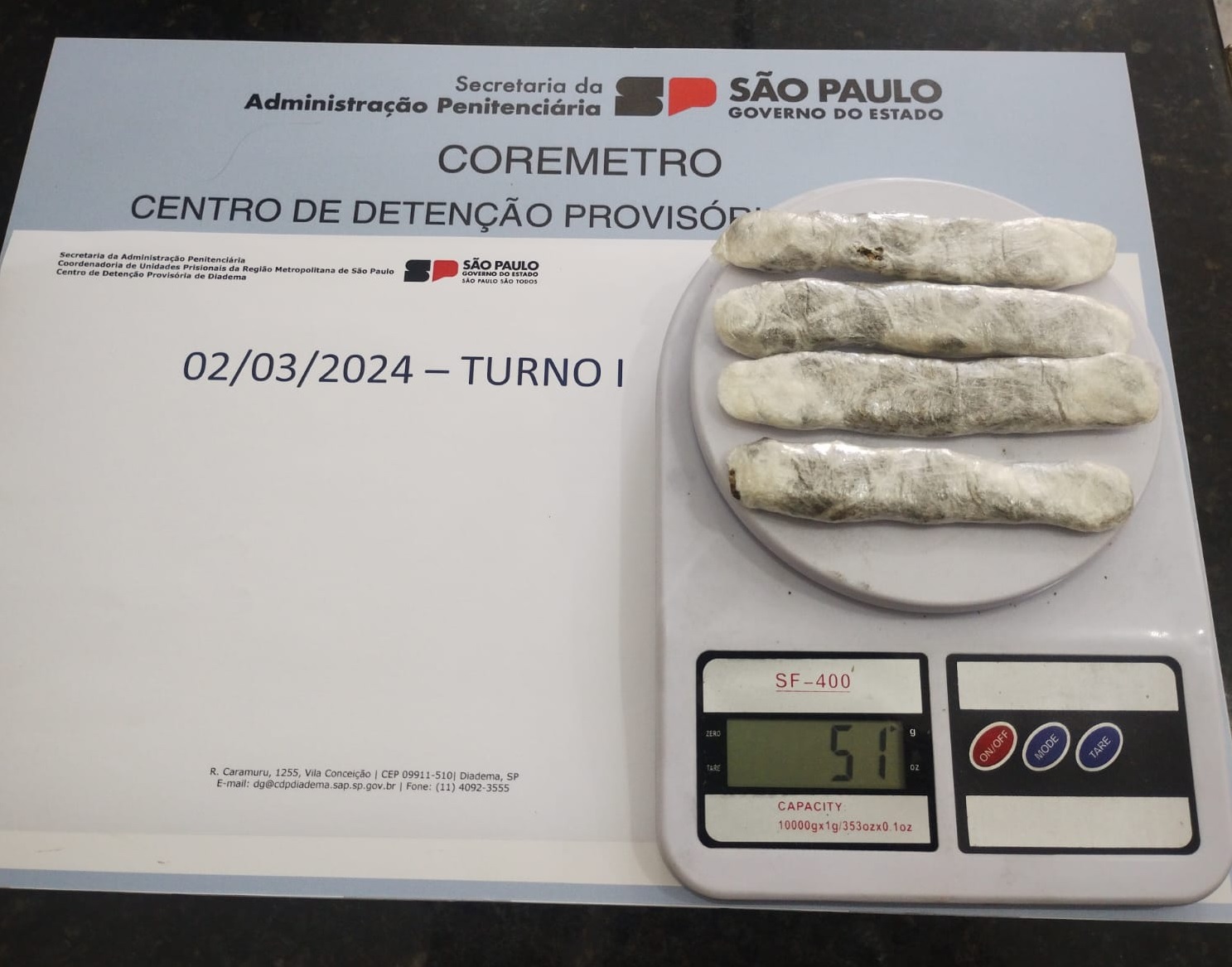 MULHER É DETIDA TENTANDO ENTRAR COM DROGAS NO CÓS DA CALÇA EM PRISÃO DE DIADEMA