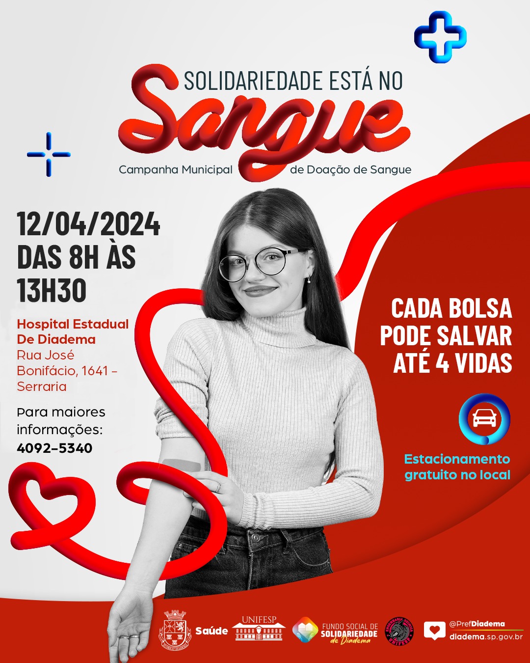 FUNDO SOCIAL DE DIADEMA E ESTUDANTES DA UNIFESP FAZEM CAMPANHA DE DOAÇÃO DE SANGUE