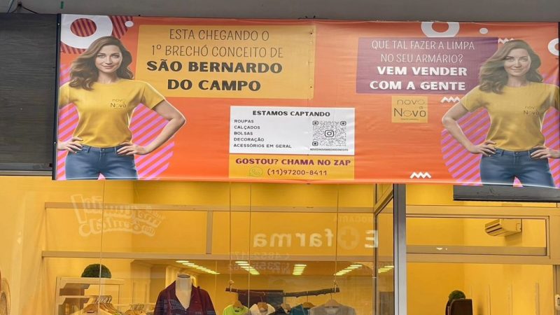 NOVO BRECHÓ “NOVO DI NOVO” INAUGURA EM SÃO BERNARDO NO DIA 3 DE AGOSTO