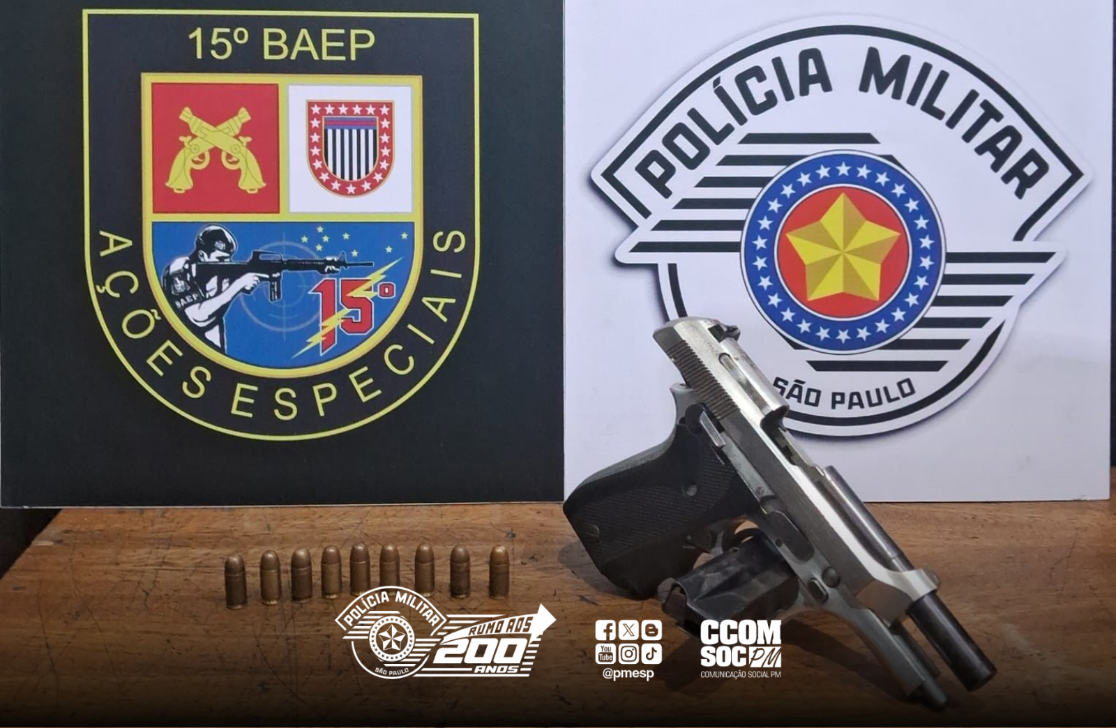 POLÍCIA MILITAR PRENDE HOMEM POR PORTE ILEGAL DE ARMA DE FOGO EM GUARULHOS