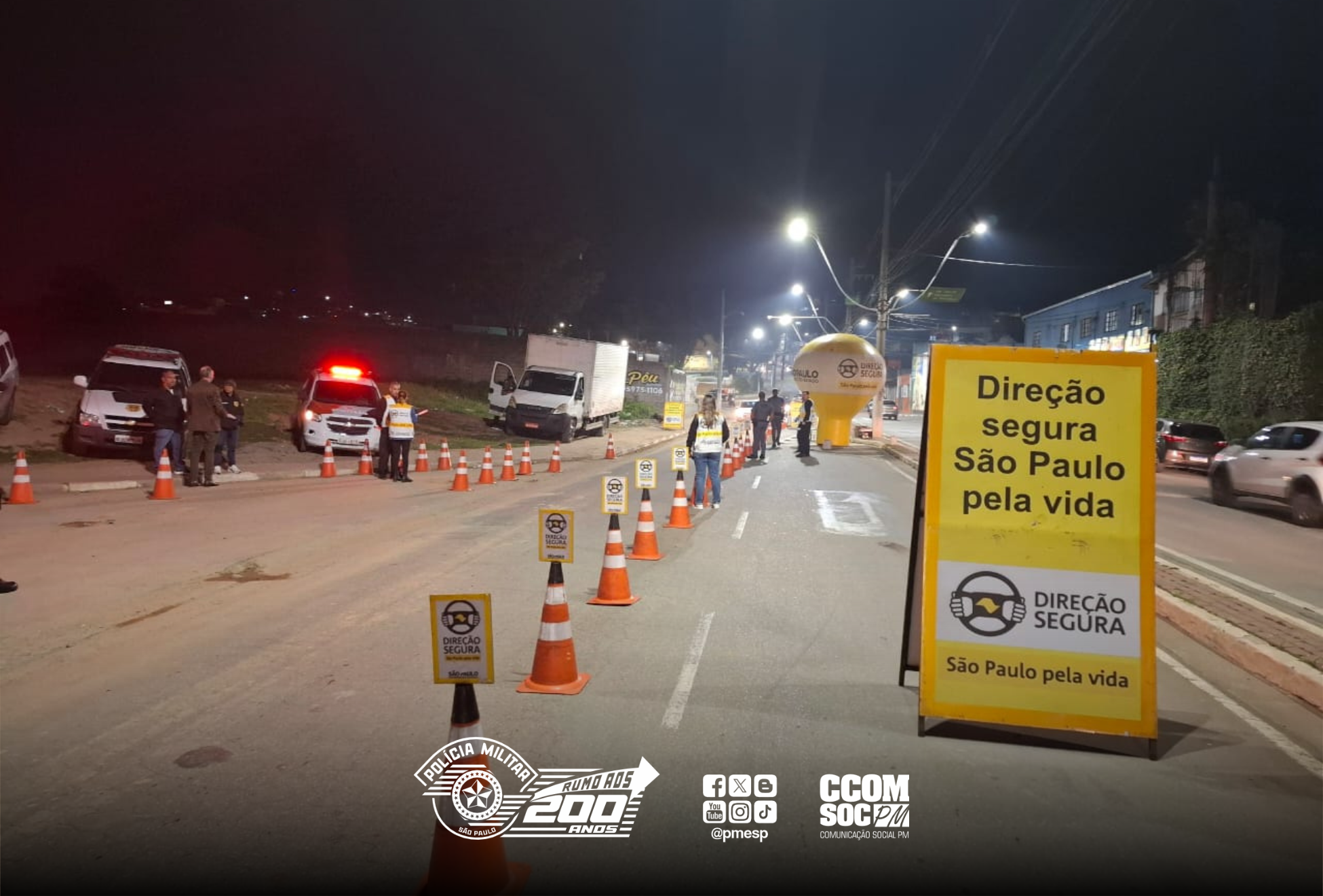 POLÍCIA MILITAR, POLÍCIA CIVIL E DETRAN REALIZAM OPERAÇÃO DIREÇÃO SEGURA EM FERRAZ DE VASCONCELOS