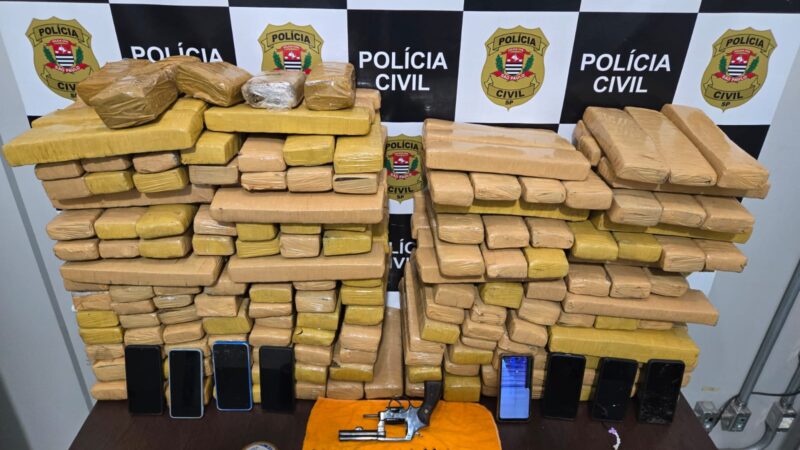 TRIO É PRESO COM QUASE 200KG DE MACONHA EM OPERAÇÃO DA POLÍCIA CIVIL EM ENGENHEIRO COELHO