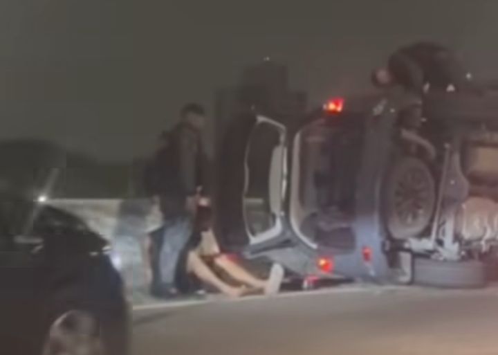 VIATURA DA ROTA QUE TOMBOU NO KM 16 DA ANCHIETA ATUAVA EM OCORRÊNCIA COM CASAL PROCURADO POR HOMICÍDIO