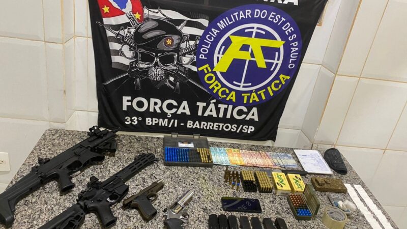 HOMEM É PRESO POR TRÁFICO DE DROGAS E ALUGUEL ILEGAL DE ARMAS EM BEBEDOURO (SP)