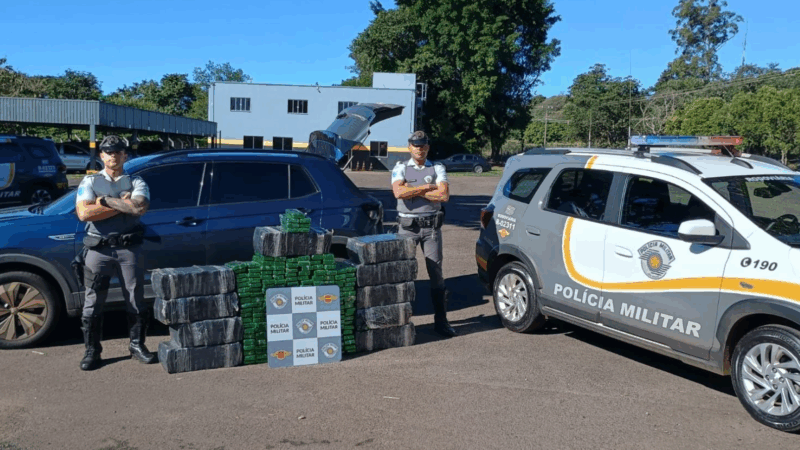HOMEM É PRESO COM MAIS DE 390 QUILOS DE MACONHA EM CARRO FURTADO NA RODOVIA MIGUEL JUBRAN