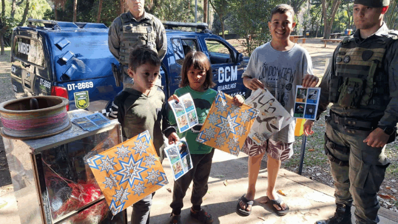 GCM DE GUARULHOS PROMOVE AÇÃO EDUCATIVA CONTRA O USO DE CEROL NO ZOOLÓGICO MUNICIPAL