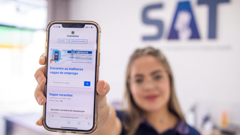 GUARAREMA ABRE 106 VAGAS DE EMPREGO EM DIVERSAS ÁREAS NESTA SEMANA