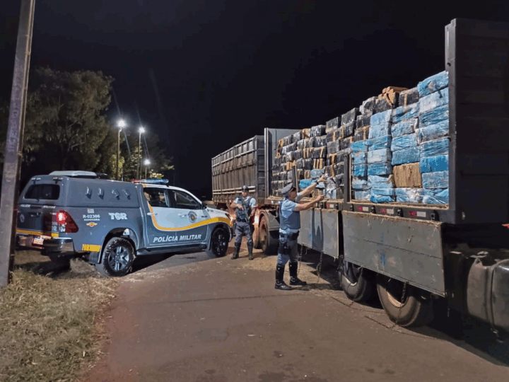POLÍCIA APREENDE QUASE DUAS TONELADAS DE MACONHA ESCONDIDAS EM CARGA DE FENO EM OURINHOS
