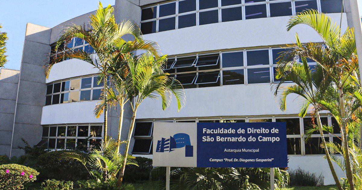 FACULDADE DE DIREITO DE SÃO BERNARDO ABRE INSCRIÇÕES PARA VESTIBULAR 2026 COM 115 BOLSAS INTEGRAIS