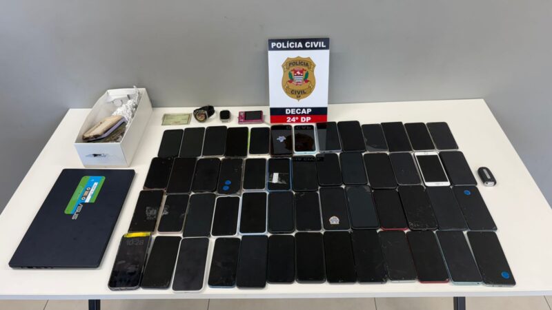 POLÍCIA CIVIL PRENDE CASAL POR FURTO E RECEPTAÇÃO DE CELULARES EM GUARULHOS