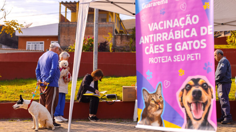 GUARAREMA MANTÉM VACINAÇÃO ANTIRRÁBICA ITINERANTE NESTA SEXTA-FEIRA (24)