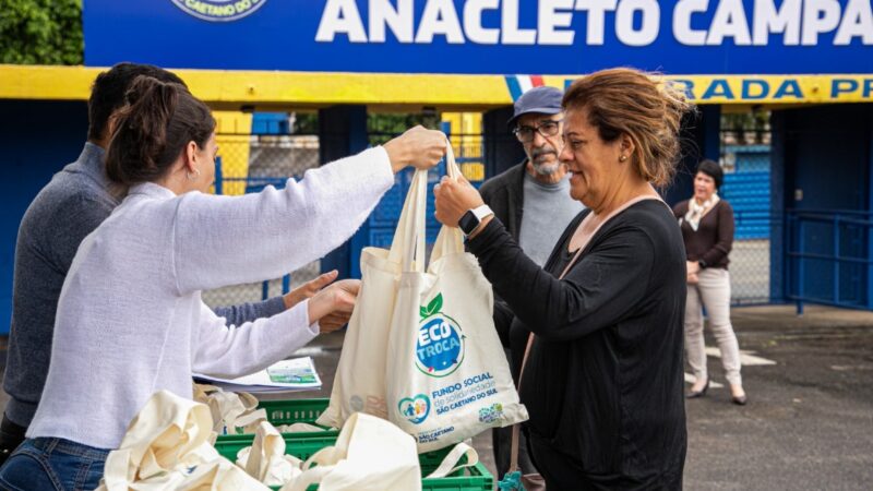 ECOTROCA: PROGRAMA DA PREFEITURA DE SÃO CAETANO SUPERA 7,8 TONELADAS DE ALIMENTOS COM TROCA POR RECICLÁVEIS