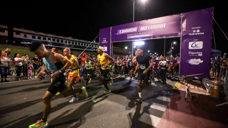 GUARAREMA BATE RECORDE COM 1,2 MIL PARTICIPANTES NA CORRIDA NOTURNA FRANCISCO BUENO