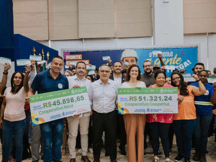 SÃO BERNARDO REPASSA R$ 904 MIL A COOPERATIVAS DE RECICLAGEM E INCENTIVA AGENDA SUSTENTÁVEL