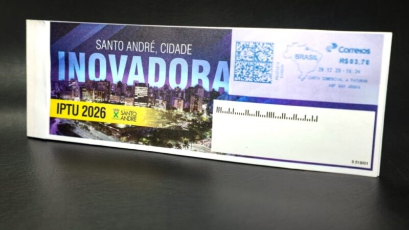 PREFEITURA DE SANTO ANDRÉ PRORROGA VENCIMENTO DO IPTU ATÉ 30 DE JANEIRO