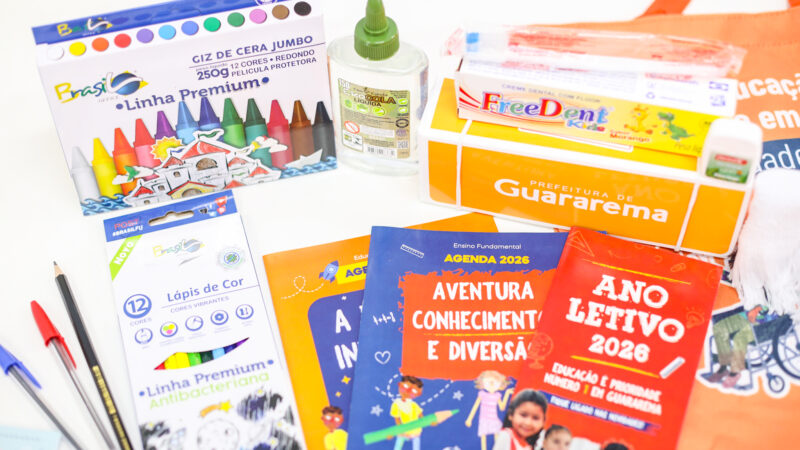 GUARAREMA INICIA ANO LETIVO COM ENTREGA DE KITS ESCOLARES, UNIFORMES E MATERIAL DIDÁTICO A MAIS DE 3,6 MIL ALUNOS