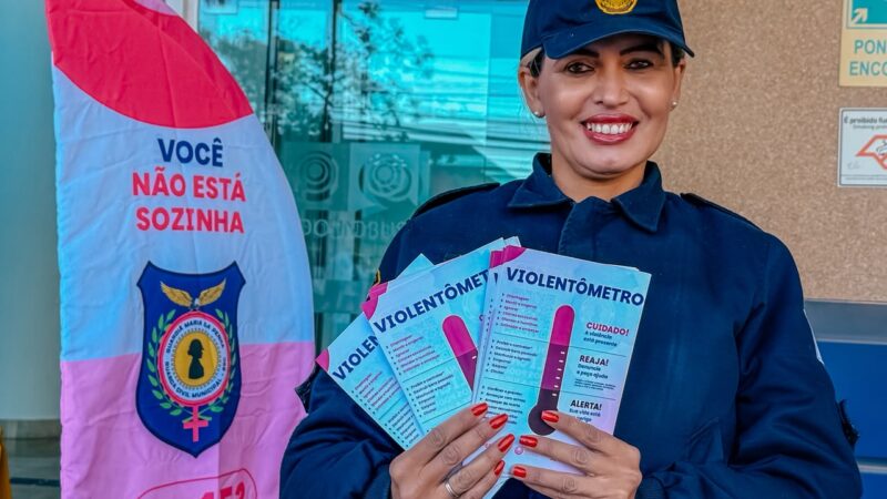 GCM LEVA AÇÃO DE COMBATE À VIOLÊNCIA CONTRA A MULHER AO DOMO BUSINESS, EM SÃO BERNARDO