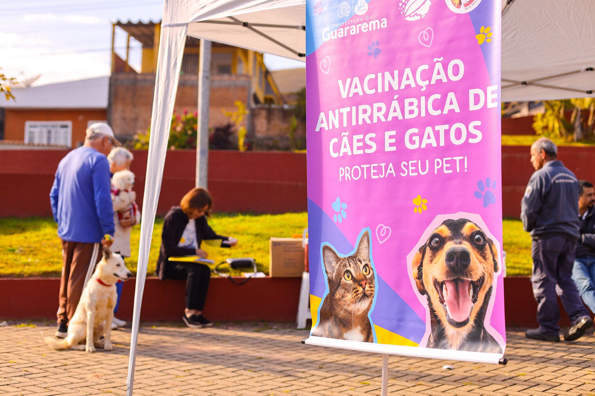 GUARAREMA REALIZA VACINAÇÃO ANTIRRÁBICA GRATUITA PARA CÃES E GATOS EM DOIS BAIRROS NO DIA 14 DE AGOSTO