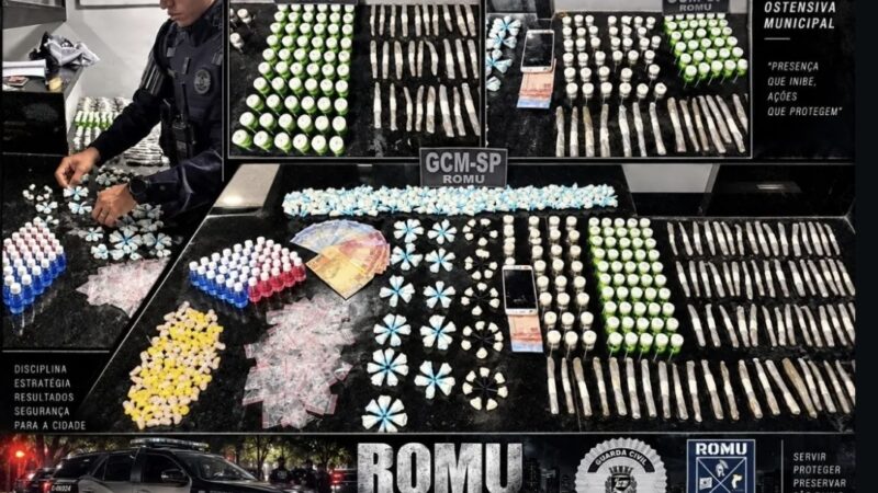 GCM PRENDE DOIS SUSPEITOS COM COCAÍNA, CANNABIS, CRACK E OUTRAS DROGAS NO MORUMBI