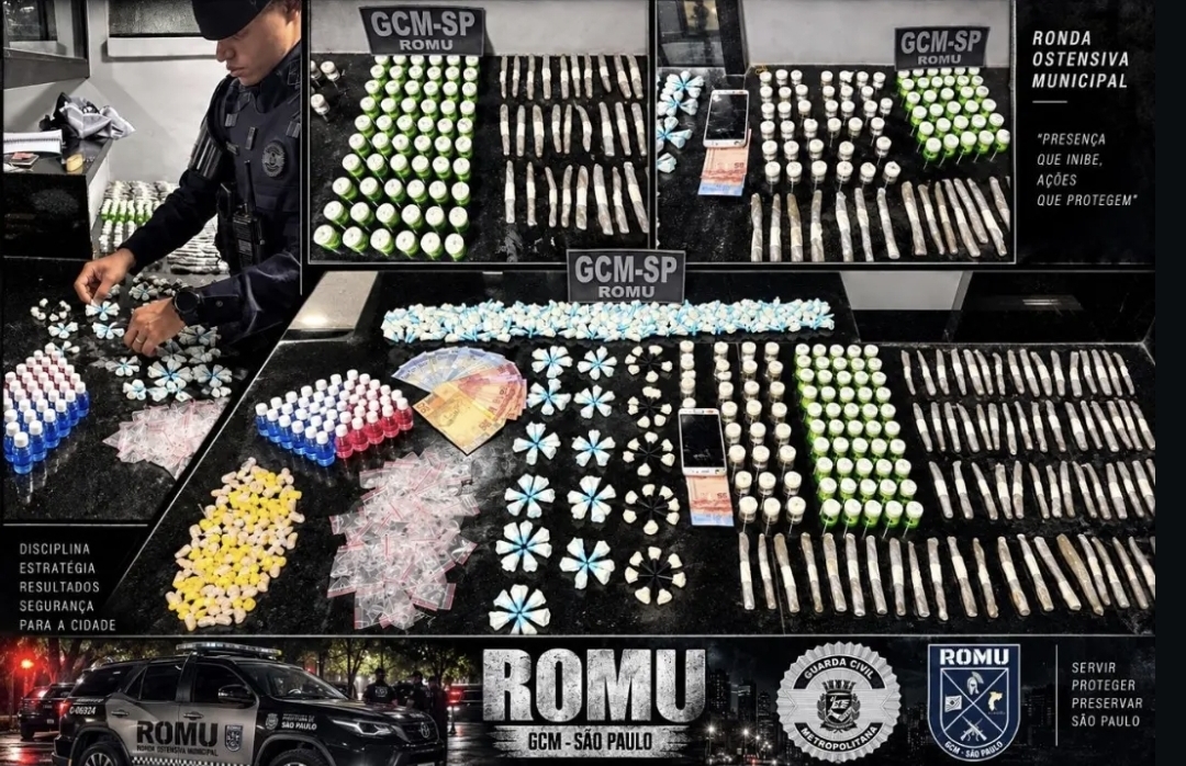GCM PRENDE DOIS SUSPEITOS COM COCAÍNA, CANNABIS, CRACK E OUTRAS DROGAS NO MORUMBI